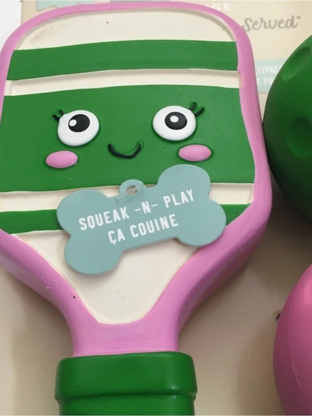 Fringe Studio Green & Pink Squeak Pickleball Paddle and Balls Set